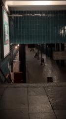 Quiet morning captured at Kyiv subway station platform