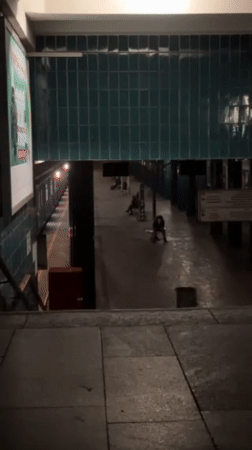 Quiet morning captured at Kyiv subway station platform
