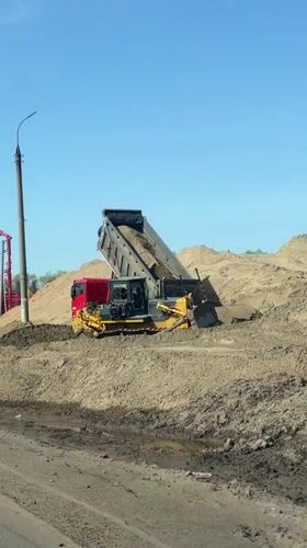 Road construction causes traffic delays in Kabanikha, Russia