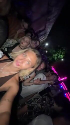 Live music and late-night crowds at an outdoor Tbilisi event