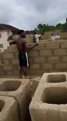 Construction work continues at building site in Alor, Nigeria