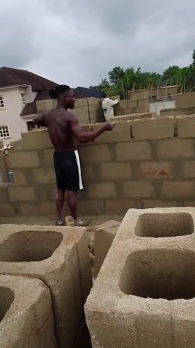 Construction work continues at building site in Alor, Nigeria