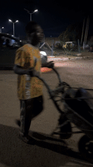 Nighttime street market activity recorded in Bukuru, Nigeria