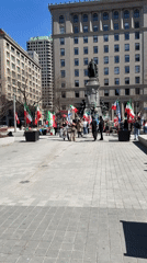 Multi-national flag gathering held in Montreal city plaza