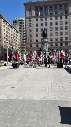 Multi-national flag gathering held in Montreal city plaza
