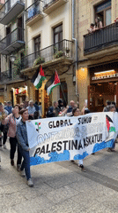 Pro-Palestinian solidarity march held in San Sebastián streets