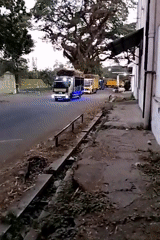 Sugarcane trucks rolling through Tales, East Java