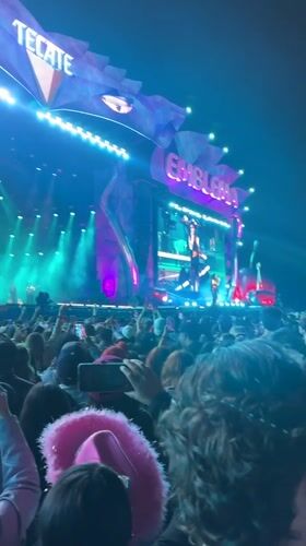 Female headliner performs at Tecate Emblema festival in Mexico City