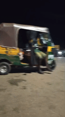 Nighttime street activity and minor collision documented in Bukuru