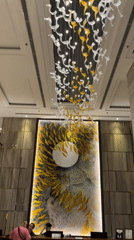 Luxury hotel lobby with grand chandelier captured in Đà Nẵng
