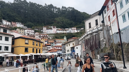 Exploring Cudillero's steep streets and colorful harbor village