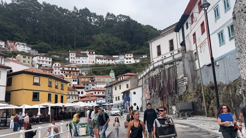 Exploring Cudillero's steep streets and colorful harbor village