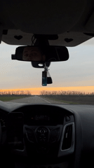 Driver filmed while traveling straight road in Starominskaya