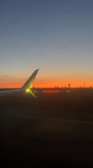 Ryanair passenger captures sunset wing view over Denmark