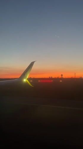Ryanair passenger captures sunset wing view over Denmark