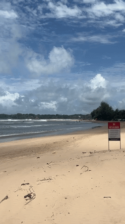 Morning beach activities captured in Peleana, Sri Lanka