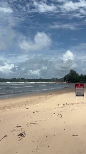 Morning beach activities captured in Peleana, Sri Lanka