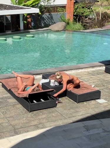 Morning leisure moments captured at Ubud resort and Peliatan