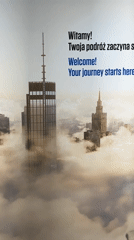 Tourists visit Warsaw observation venue, document city skyline views