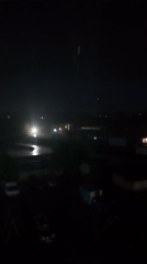Celebration preparations amid rainy night in Kamensk-Uralsky