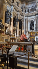 Inside and outside Naples' landmark churches on a quiet morning