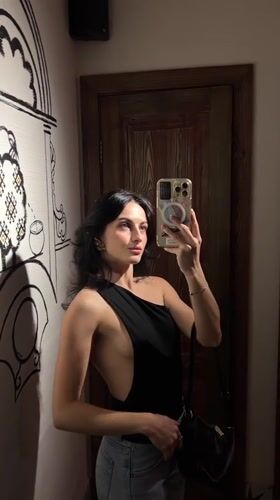 Lunch out in Lviv with grilled food and mirror selfies