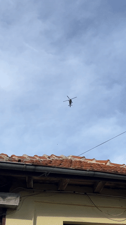 Helicopter spotted flying over Pchelnik, Bulgaria