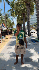 Heart gesture and toddler moments captured in Pattaya