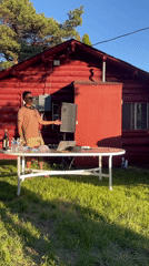 DJ performs midnight outdoor set in Charlevoix, Michigan