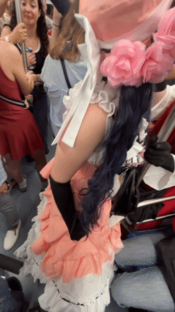 Weekend street life and cosplay spotted in Barcelona