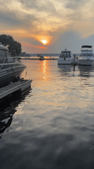 Sunset marina scenes captured by witnesses in Троицкое, Russia