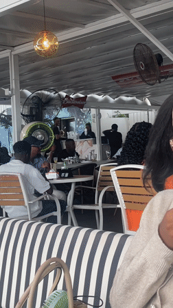 Outdoor restaurant dining captured on video in Lagos waterfront