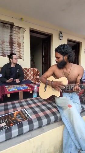 Musicians gather at rustic home in Haini, India