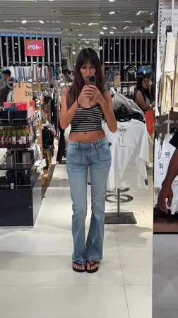 Mirror selfie and lollipop lights at a Kuta shopping spot