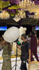 White bear costume at a decorated event in Dar es Salaam