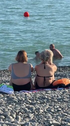 Peaceful beach day captured in Sirius, Russia