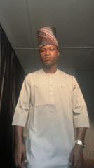 Traditional Nigerian attire on display in Badagry