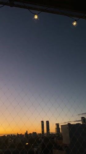 Buenos Aires skyline captured during twilight transition on May 17