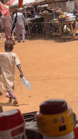 Daily life scenes captured at Bukuru marketplace, Nigeria
