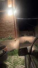 Nighttime courtyard scene documented in Tbilisi
