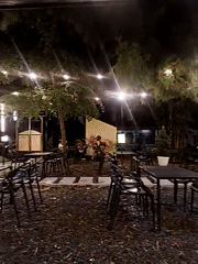 Outdoor cafe scene captured in Lhokseumawe, Indonesia
