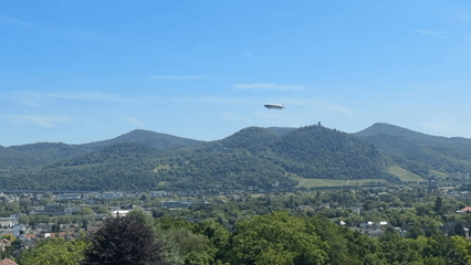 Zeppelin spotted flying over Bonn, Germany Thursday morning