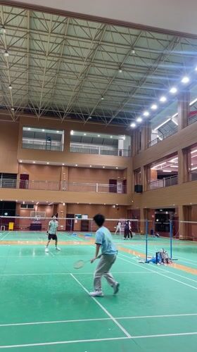 Indoor badminton game observed in Chongqing gymnasium