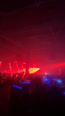 Concert with red laser show draws crowds in Tbilisi