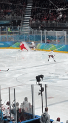 Hockey fans gather for Olympic game in Rho, Italy
