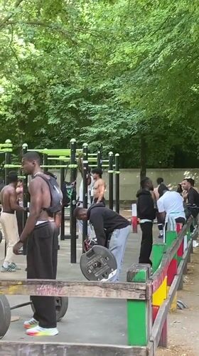 Parisians enjoy outdoor activities in parks Sunday afternoon