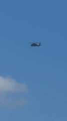 Military helicopter spotted flying over Netanya, Israel