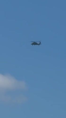 Military helicopter spotted flying over Netanya, Israel