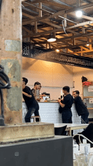 Casual cafe scene in Lhokseumawe, Indonesia