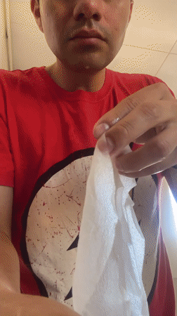 Person documents skincare routine with masks in Canet de Mar
